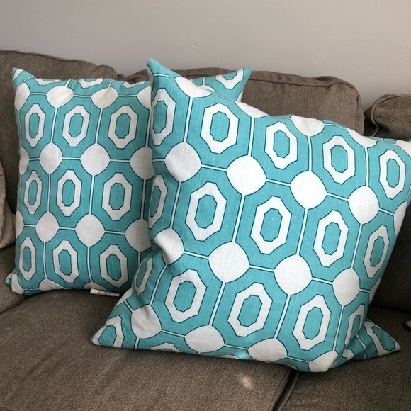 Z Gallerie Accents Aquamarine Large Throw Pillows Poshmark